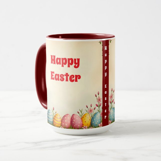 Easter Eggs And Little Rabbit Popular Collection Mug (Front Left)