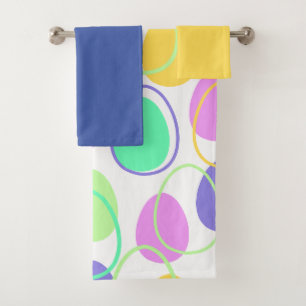 Easter Eggs and Outlines Bath Towel Set