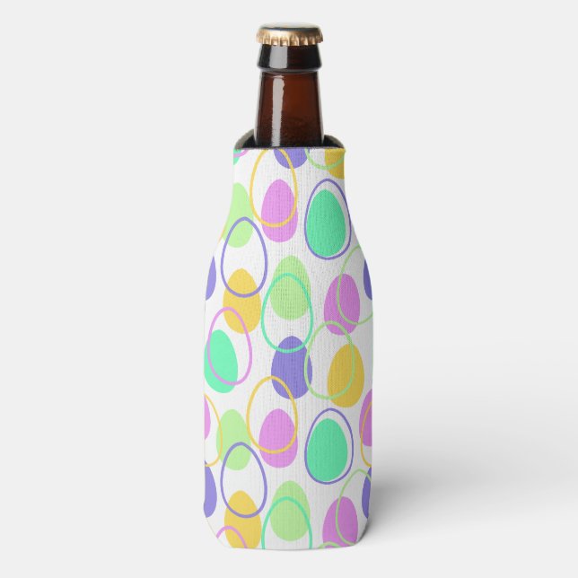 Easter Eggs and Outlines  Bottle Cooler (Bottle Front)