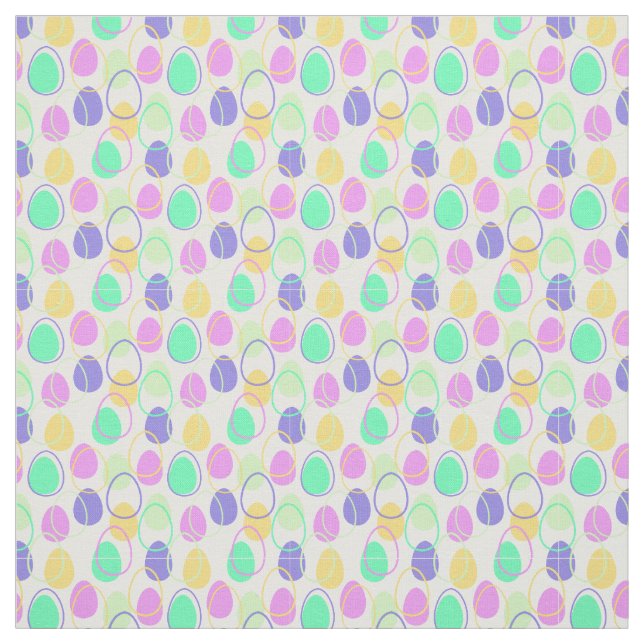 Easter Eggs and Outlines  Fabric (Swatch)