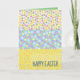 Easter Eggs And Spring Flowers Greeting Card