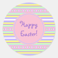 Easter Eggs and Stripes Sticker