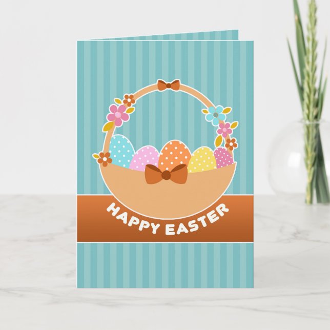 Easter Eggs Basket Card (Front)