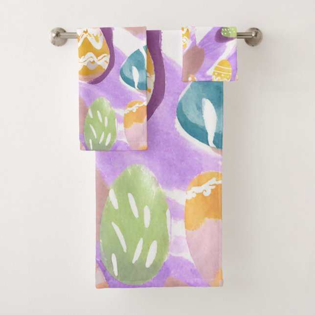 easter eggs bath towel set (Insitu)