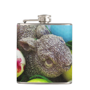 Easter Eggs, bunny and Golf Balls Hip Flask
