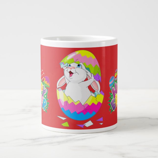 Easter Eggs & Bunny Mug - Red (Front)