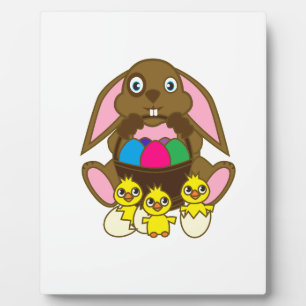 Easter Eggs Bunny Plaque