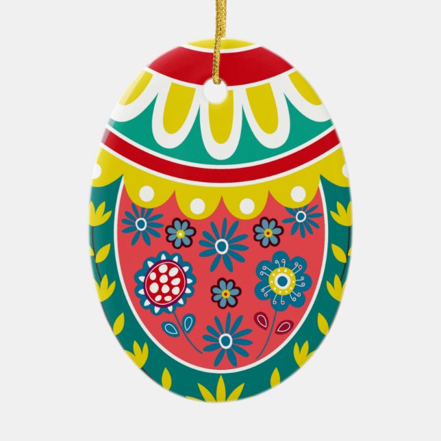 Easter Eggs Ceramic Tree Decoration (Front)