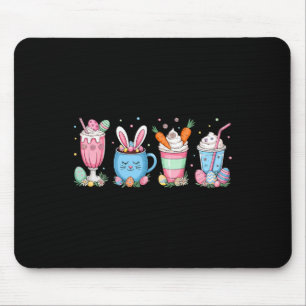 Easter Eggs Coffee Bunny Cups Latte Iced Cream Wom Mouse Pad