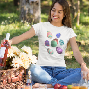 Easter Eggs Colourful Decorated Easter Egg Hunt Fu T-Shirt