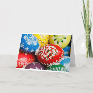 Easter Eggs Colourful Holiday Pattern Spring Art Card