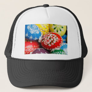 Easter Eggs Colourful Holiday Pattern Spring Art Trucker Hat