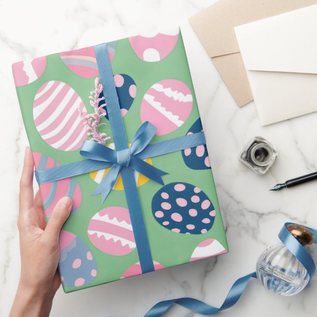 Easter Eggs Colourful Pattern Wrapping Paper (Gifting)