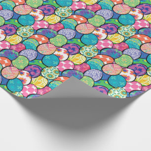 Easter Eggs Colourful Patterns Wrapping Paper