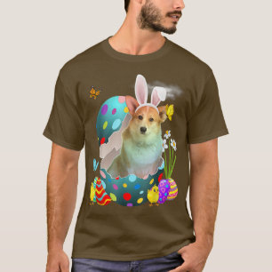Easter Eggs Corgi Bunny Dog Gifts Dog Dad Dog Mum T-Shirt