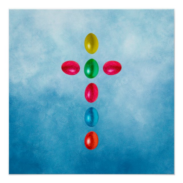 Easter eggs cross poster (Front)