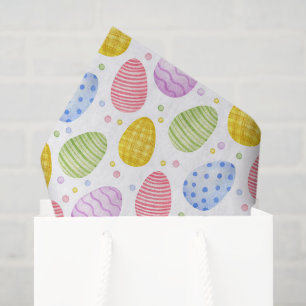 Easter Eggs Decoupage Paper, Colourful Spring Tissue Paper
