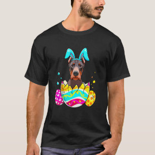 Easter Eggs Dobermann Bunny Dog Dog Dad Dog Mum T-Shirt