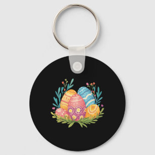 Easter Eggs Graphic Key Ring