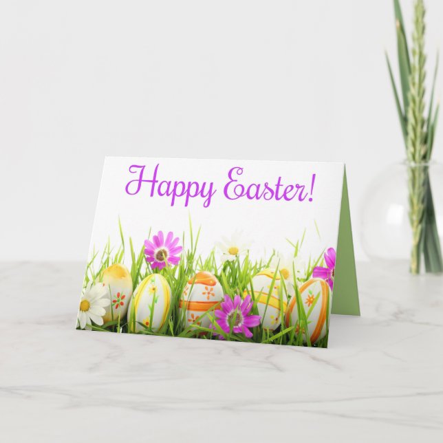 Easter Eggs Greeting Card (Front)