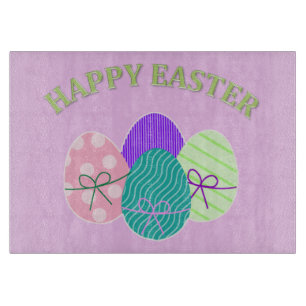 Easter Eggs Happy Easter Cutting Board