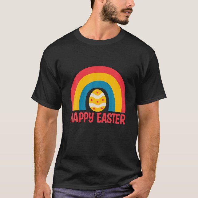 Easter Eggs Happy Easter Day T-Shirt (Front)
