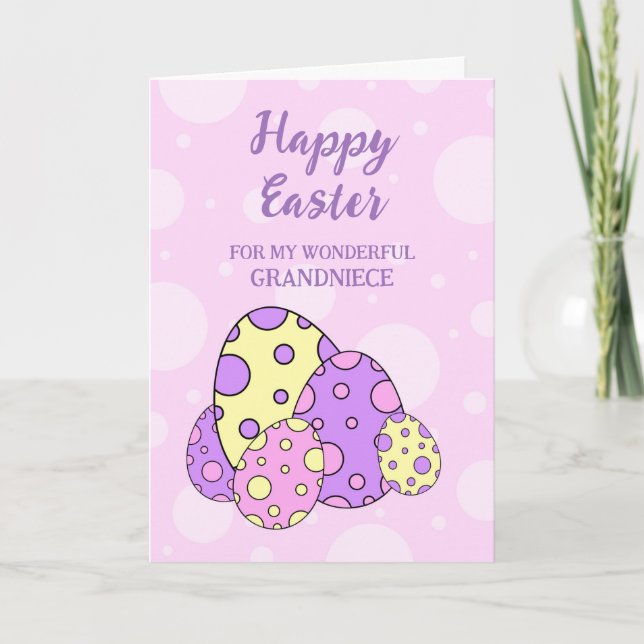 Easter Eggs Happy Easter Grandchildren Holiday Card (Front)