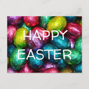 Easter Eggs Happy Easter Greeting Holiday Postcard