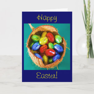 Easter Eggs in Basket I Holiday Card