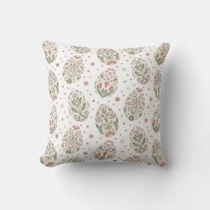 Easter eggs in folk art style cushion