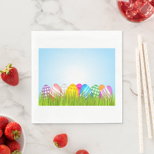 Easter Eggs In Grass Paper Napkins
