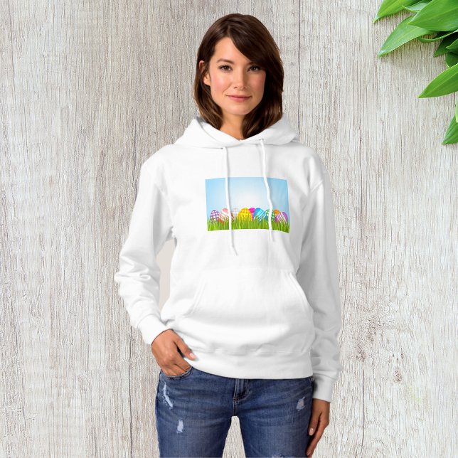 Easter Eggs In Grass Womens Hoodie (Creator Uploaded)