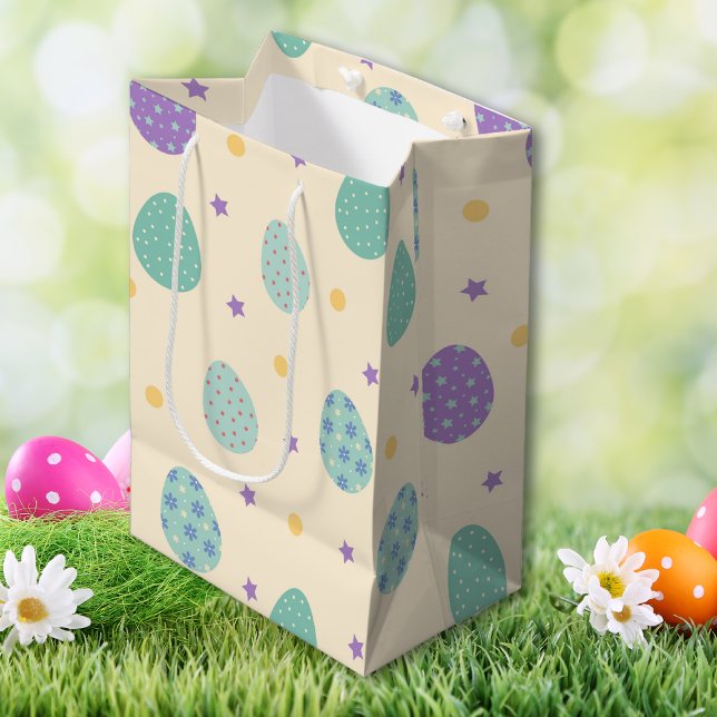 Easter Eggs in pastel colors  Medium Gift Bag (Easter Eggs in pastel colors Medium Gift Bag)