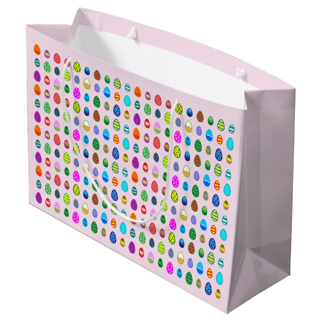 Easter Eggs Large Gift Bag (Back Angled)