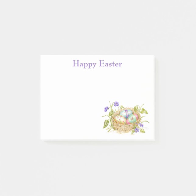Easter Eggs Nest Post-It Notes (Front)