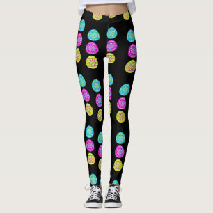 easter eggs on black leggings