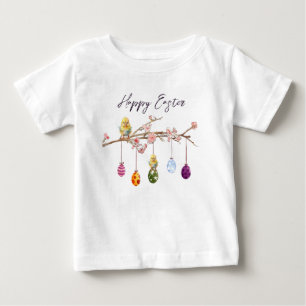Easter Eggs on Flowering Branch Happy Easter Baby T-Shirt
