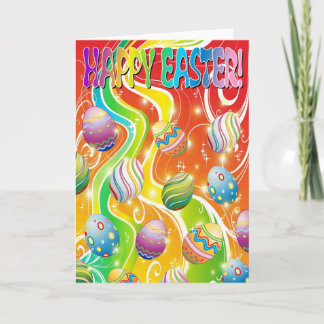 Easter Eggs Ornamental Design Holiday Card