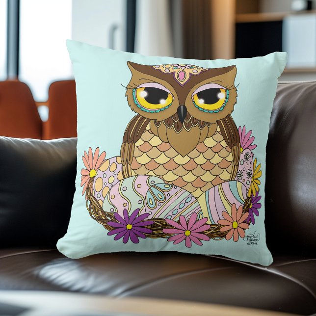 Easter Eggs Owl Nest Cushion (Creator Uploaded)