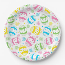 Easter Eggs Paper Plate