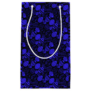 Easter Eggs Pattern 01.b Black BG Small Gift Bag