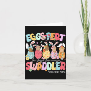 Easter Eggs-Pert Baby Bunny Swaddler Mother Baby Card