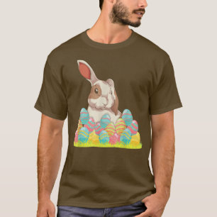 Easter Eggs Rabbit Bunny Easter Holiday Happy East T-Shirt