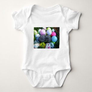 Easter Eggs, Rabbit Golf Balls Baby Bodysuit