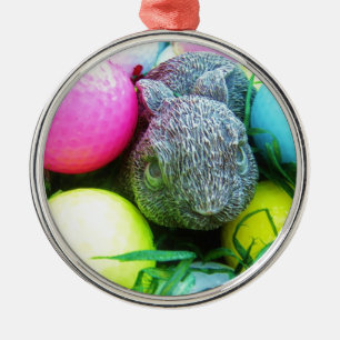 Easter Eggs, Rabbit , Golf Balls Metal Tree Decoration