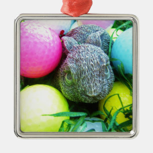 Easter Eggs, Rabbit , Golf Balls Metal Tree Decoration