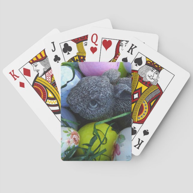 Easter Eggs, Rabbit Golf Balls Playing Cards (Back)