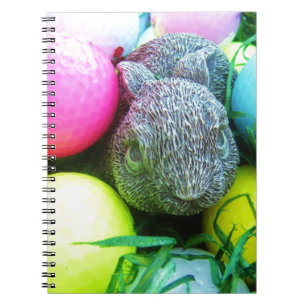 Easter Eggs, Rabbit , Golf Balls Spiral Notebook