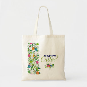 Easter Eggs & Spring Flowers Design Tote Bag