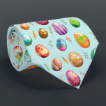 Easter Eggs Tie<br><div class="desc">A Fashionable Necktie For The Easter Holiday Done In Colourful Eggs On A Light Blue Background.</div>